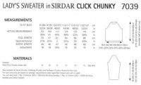Knitting Pattern - Sirdar 7039 - Click Chunky - Sweater